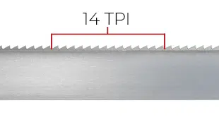 C-Tooth blade with fourteen teeth per inch