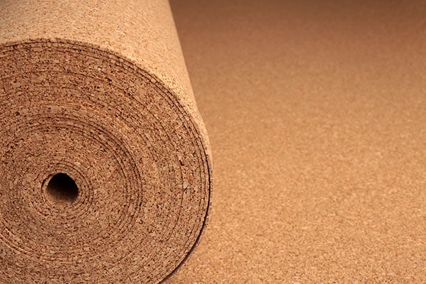 Large roll of cork material