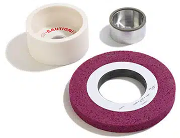 Conventional, Ceramic, and Borazon grinding wheels grouped together.