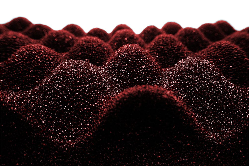 Red low-density acoustic foam