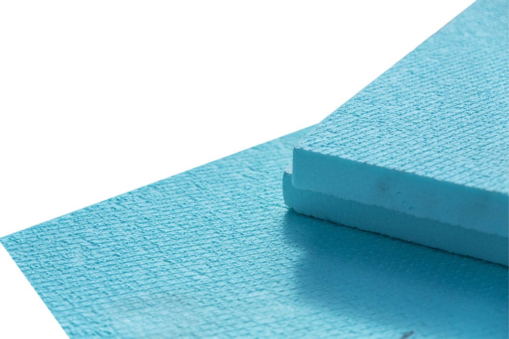 Light blue blocks of rigid foam