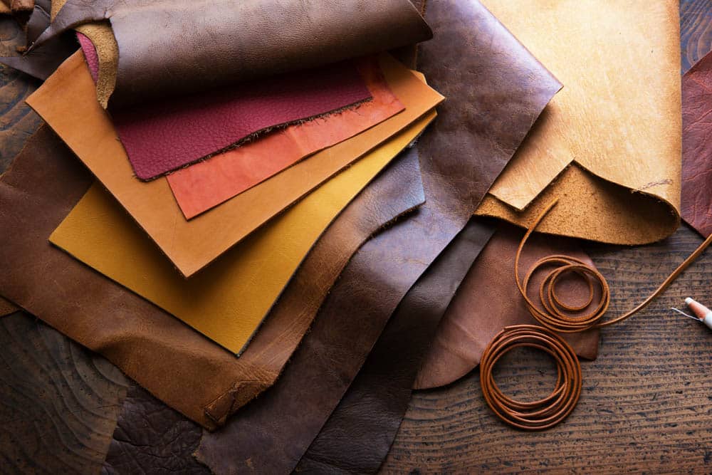 Finished pieces of leather used to craft small leather goods