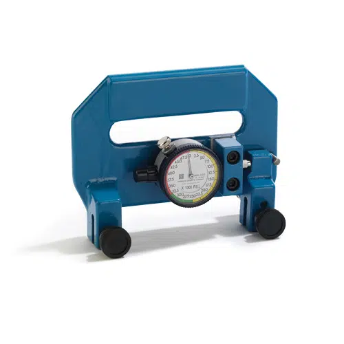 A Simmons tension meter used for measuring bandsaw blade tension.