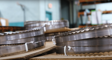 Coils of Scallop blades that have been heat treated.