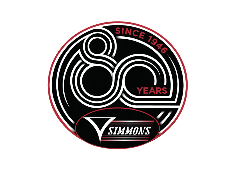 Simmons' 80th Anniversary Logo